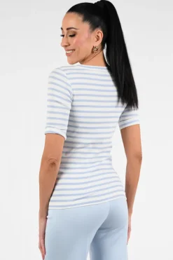 Marc Cain AA 48.09 J90 T-shirt korte mouw Licht blauw