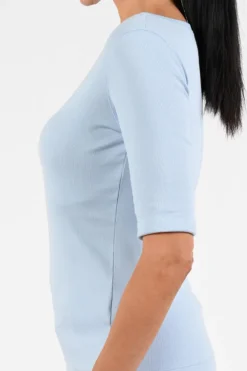 Marc Cain AA 48.09 J50 T-shirt korte mouw Licht blauw