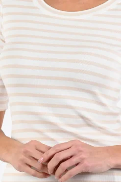 Marc Cain AA 48.09 J90 T-shirt korte mouw Zand