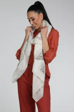 Marc Cain AC B1.04 Z23 Sjaal Off white