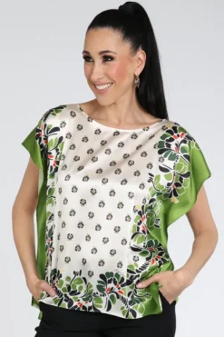 Marc Cain AC 55.24 J56 Blouse korte mouw Groen