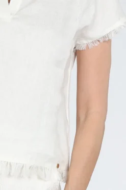 Marc Cain AC 55.06 J79 Blouse korte mouw Off white