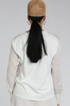 Marc Cain AC 55.07 J58 Blouse lange mouw Off white