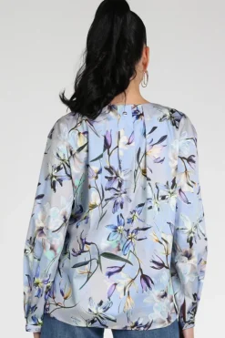 Marc Cain AC 51.25 W29 Blouse lange mouw Licht blauw
