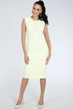 Marc Cain AC 21.06 W56 Jurk mouwloos Geel