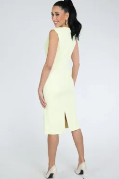Marc Cain AC 21.06 W56 Jurk mouwloos Geel