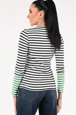 Marc Cain AR 48.07 J90 T-shirt lange mouw Donker groen