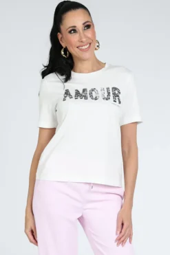 Marc Cain AS 48.20 J26 Pull korte mouw Off white
