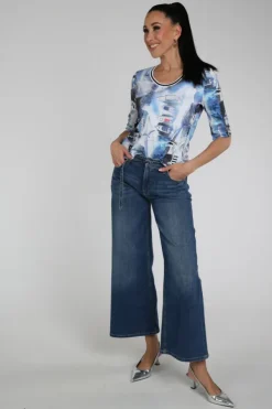 Marc Cain AS 48.19 J64 T-shirt driekwart mouw Blauw