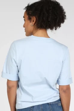 Marc Cain AS 48.25 J37 T-shirt korte mouw Licht blauw