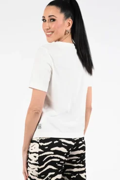 Marc Cain AS 48.18 J22 T-shirt korte mouw Off white