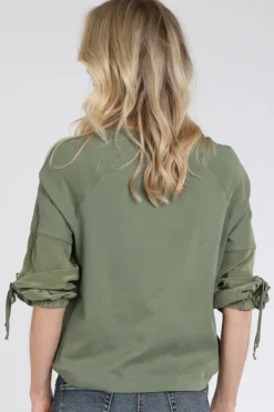 Marc Cain AS 55.08 J67 T-shirt lange mouw Olijf