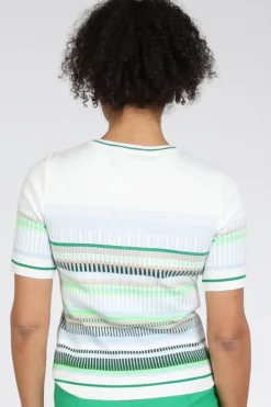Marc Cain AS 41.12 M17 Pull korte mouw Licht blauw