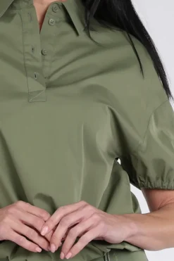Marc Cain AS 51.21 W80 Blouse korte mouw Olijf
