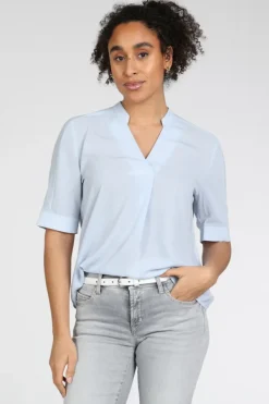 Marc Cain AS 51.12 W70 Blouse lange mouw Licht blauw