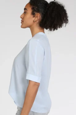 Marc Cain AS 51.12 W70 Blouse lange mouw Licht blauw