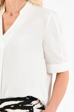 Marc Cain AS 51.12 W70 Blouse lange mouw Off white