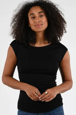 Marc Cain +E 48.37 J14 T-shirt korte mouw Zwart