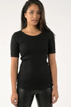 Marc Cain +E 48.09 J50 T-shirt korte mouw Zwart