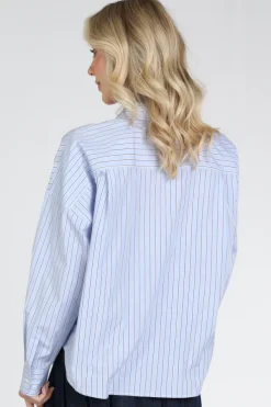 MaxMara Aureo mm10165 Blouse lange mouw Licht blauw