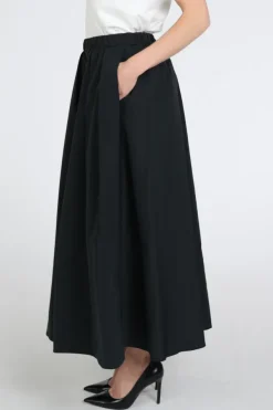 MaxMara Curvato mm10197 Rok wijd lang Zwart