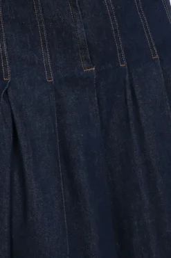 MaxMara Dovale mm10510 Rok wijd lang Dark blue denim