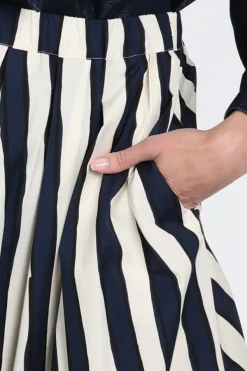 MaxMara duomo mm10183 Rok wijd lang Marine