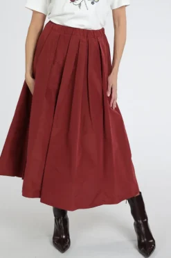 MaxMara formica mm10007 Rok wijd lang Cerise