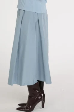 MaxMara formica mm10007 Rok wijd lang Licht blauw
