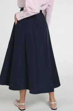 MaxMara formica mm10007 Rok wijd lang Marine