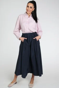 MaxMara formica mm10007 Rok wijd lang Marine