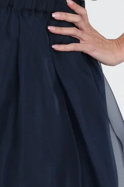 MaxMara visino mm100035 Rok wijd lang Marine