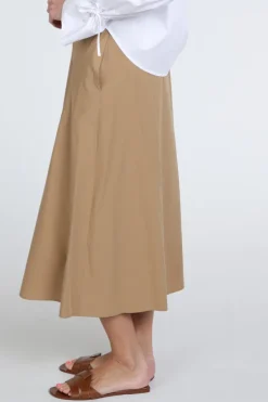 MaxMara zattera mm10406 Rok wijd lang Zand