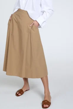 MaxMara zattera mm10406 Rok wijd lang Zand