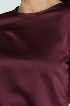 MaxMara Zona mm13103 Blouse korte mouw Bordeauxrood