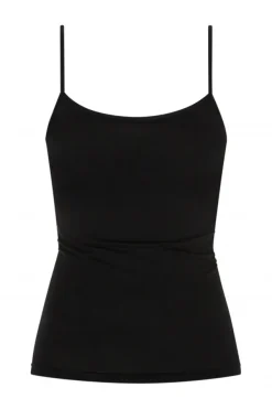 MEY Superfine Organic25815 Spaghetti top zwart