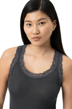 MEY Wool Expressive1110067 Top antraciet