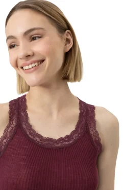MEY Wool Expressive1110067 Top donker rood