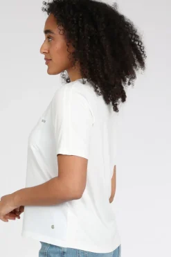 Monari 410467 Blouse korte mouw Off white