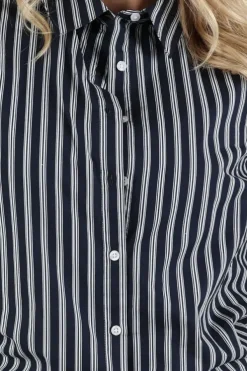 Monari 410344 Blouse lange mouw Marine
