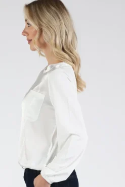 Monari 410110 Blouse lange mouw Off white