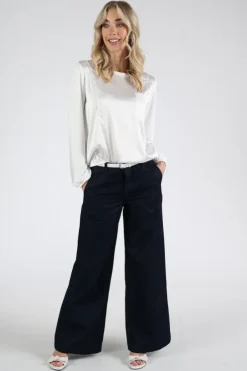 Monari 410110 Blouse lange mouw Off white