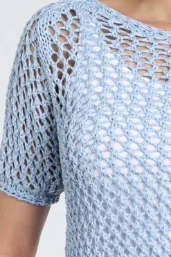 Monari 409945 Pull korte mouw Licht blauw