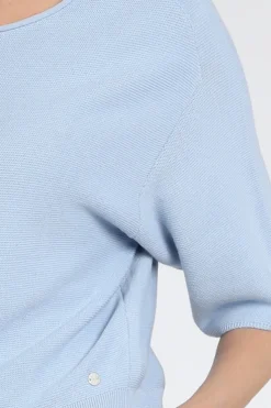 Monari 409948 Pull korte mouw Licht blauw