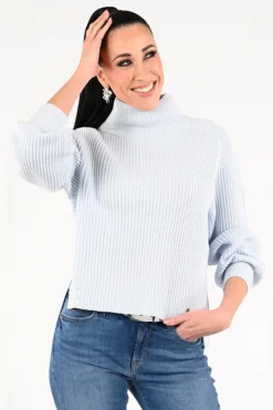 Monari 809637 Trui turtle neck Licht blauw