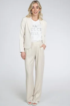 Monari 410183 T-shirt korte mouw Off white
