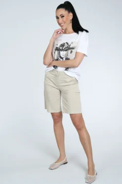 Monari 409669 T-shirt korte mouw Wit