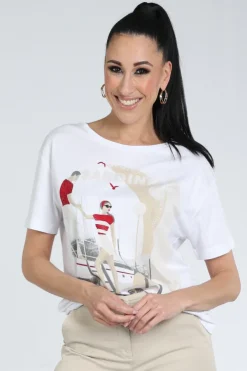 Monari 409727 T-shirt korte mouw Wit