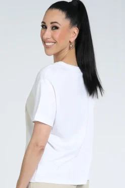 Monari 409727 T-shirt korte mouw Wit