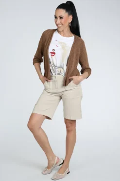 Monari 409727 T-shirt korte mouw Wit